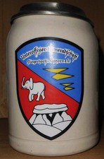 Steinkrug, Bundeswehr, HTG 64 Ahlhorn mit Zinndeckel,Unteroffizier-Kameradschaft
