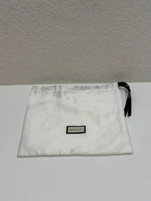 Gucci Storage Drawstring Dust Bag White Silk Authentic - New - 9 x 9"