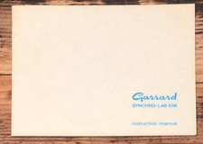 Garrard Synchro-Lab 65B Turntable  Owner / User Manual *Original*