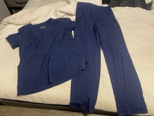 Barco Navy Scrub Set - New Womens Size Small Pants And Medium Top