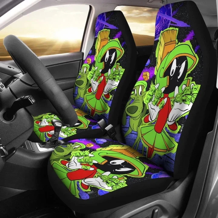 Martian Car Seat Covers, Looney Tunes Cartoon Fan Car Accessories