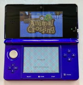 Midnight Purple Nintendo 3DS Handheld Console - OEM Charger - Tested - Mario
