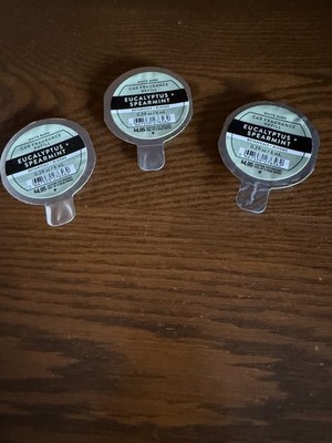 Eucalyptus + Spearmint Bath & Body Works Car Fragrance Refill Lot Of 3 New