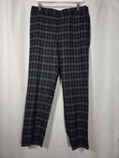 NWT Talbots Blue Green Plaid Chatham Ankle Pants Wool Blend Women's 10  109