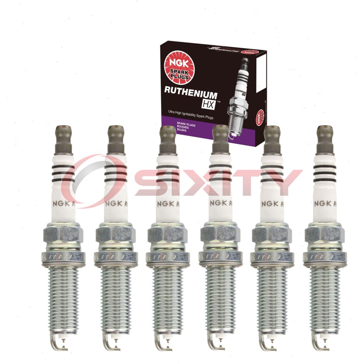 6 pc NGK Ruthenium HX Spark Plugs for 2013-2020 Nissan Pathfinder 3.5L V6 ce