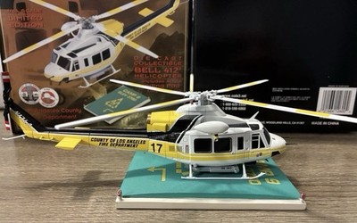 Code 3 (12600) 1/64 scale L A COUNTY Bell 412 Helicopter & Landing
