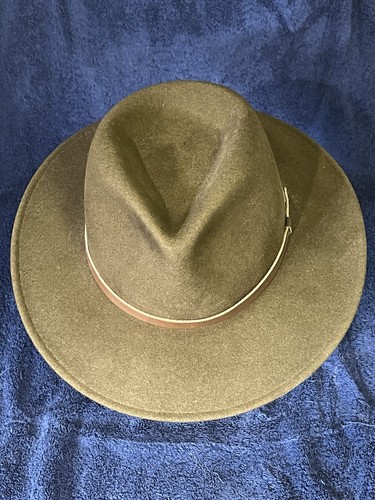 Vintage PENDLETON Wool Beaver Brown Hat Sz M Indiana Jones Style Fedora - Picture 6 of 10