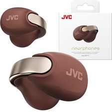 JVC Nearphones HANP1TT Open Ear True Wireless Headphones Earbuds Maroon
