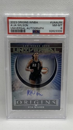 A'ja Wilson #UA-AJW — 2023 Panini Origins WNBA Universal Autographs basketball card