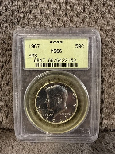 1967 Kennedy Half Dollar PCGS MS66 SMS 40% Silver  -E0140