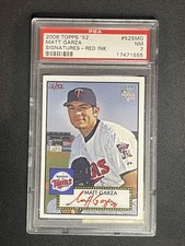/52 2006 TOPPS 52 SIGNATURES AUTO RED INK Matt Garza RC Rookie Twins 52SMG PSA 7