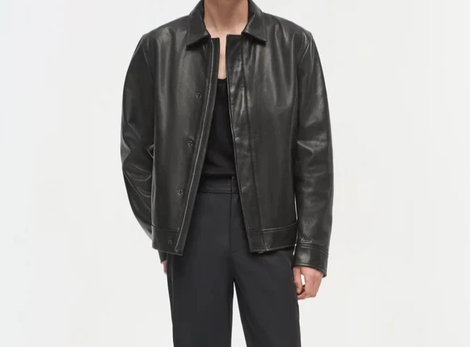 Men Genuine Pure Lambskin leather biker Jacket jacket classic Punk Style Vintage