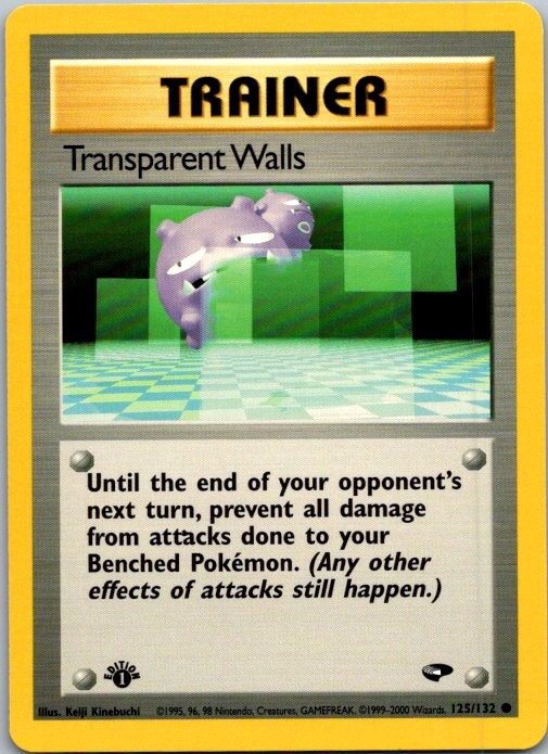 Transparent Walls Gym Challenge 125/132 NM 1st Edition