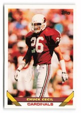 1993 Topps Chuck Cecil #506 Phoenix Cardinals