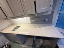 Crema Marfil Quartz Luxury Kitchen Worktop Countertop 3000mm x 620mm x 20mm
