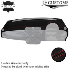 COPRI CRUSCOTTO CRUSCOTTO PELLE PUNTO ROSSO ADATTO A FIAT 500 ABARTH 07-16 CUSTOM NUOVO