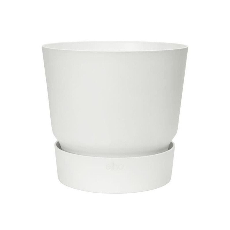 Pot de fleurs Elho Greenville 25 blanc bac de plantation extérieur rond