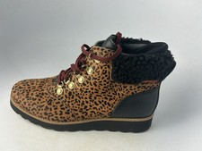 Cole Haan Nantucket Rugged Hiker Bootie Cheetah Haircalf Leopard Womens Sz 7b