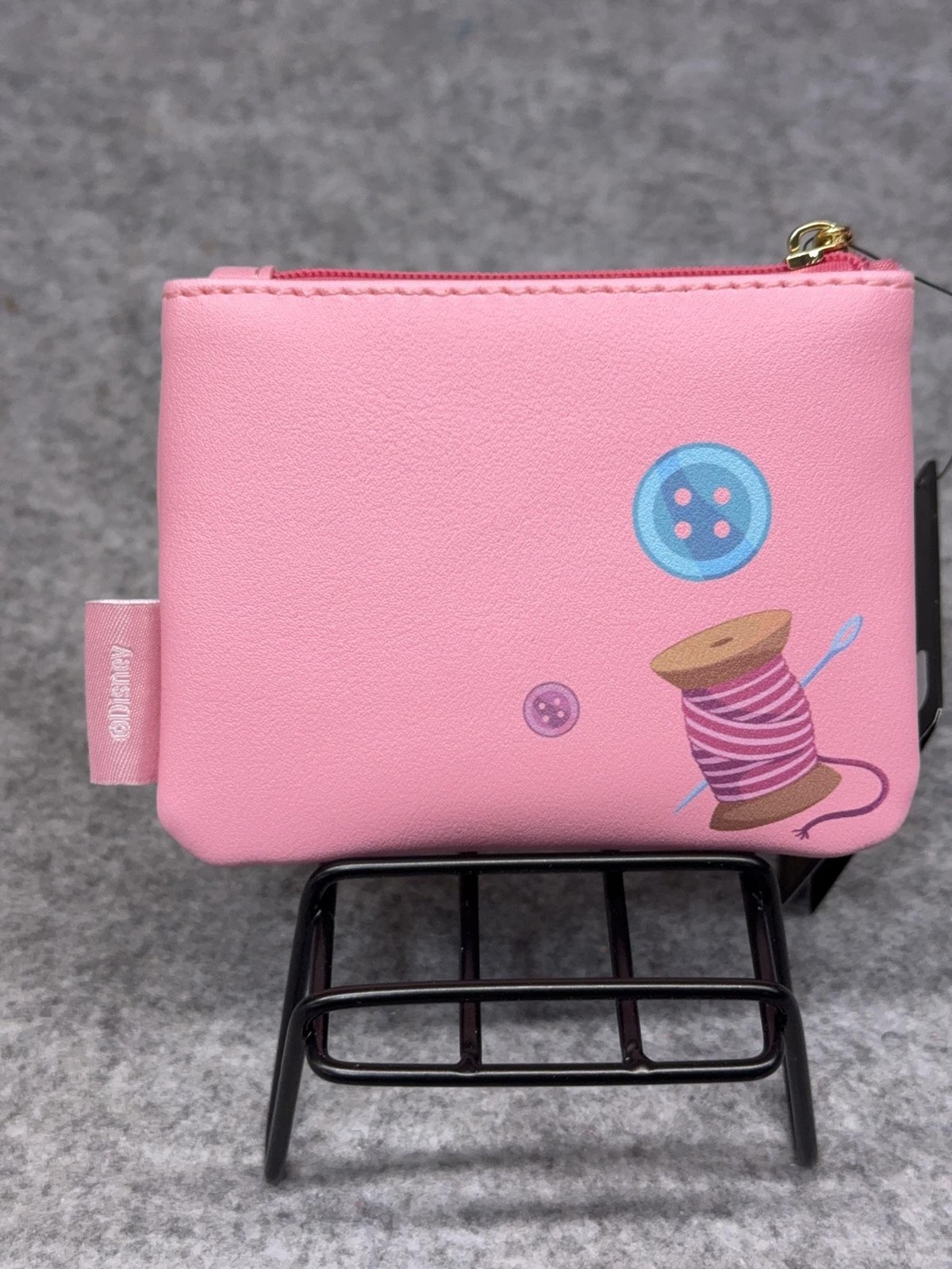 Loungefly X Disney Princess Coin Wallet Womens Pink Cinderella Jaq Gus Zip Pouch image 2