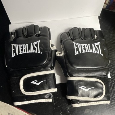 Everlast MMA Grappling Gloves L/XL Black & White Martial Arts Training