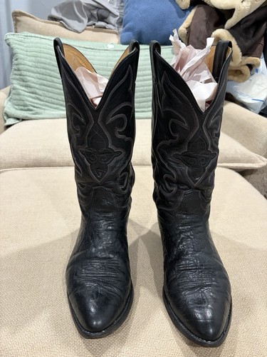 Black Nocona Water Buffalo Cowboy Boots In Size 11D
