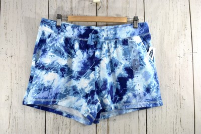 Vintage Sweat Shorts LARGE Blue Tie Dye 