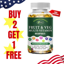 60Pcs Fruits and Veggies Supplement Balance of Daily Nature Fruits  Vegetables