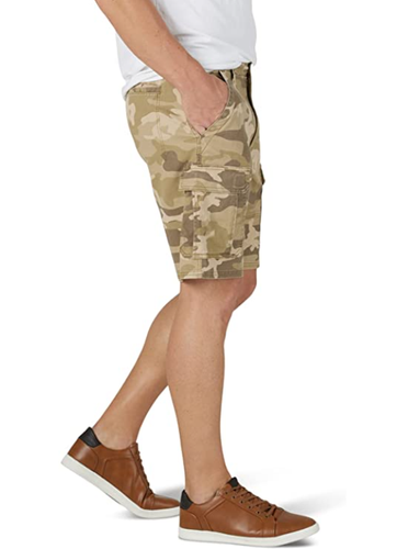 Wrangler Mens Relaxed Fit Cargo Shorts w/ Stretch Beige Khaki Camo CHOOSE SIZES - Picture 4 of 8