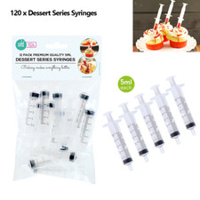 120x Dessert Shot Syringes 5ML Syring Jelly Cake Cocktail Birthday Party Shooter