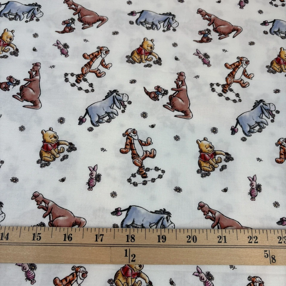 Disney Winnie The Pooh And Friends On White Sold By The Half Yard - Image 3 of 4