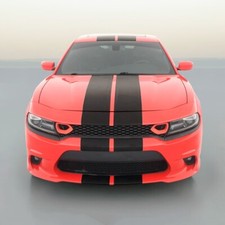 Black Carbon Fiber 10 Vinyl Rally Stripes Racing Stripes For Dodge Charger
