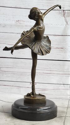 SWAN LAKE BALLERINA BRONZE SCULPTURE BY FRENCH ARTIST MILO HOT CAST FIGURINE ART