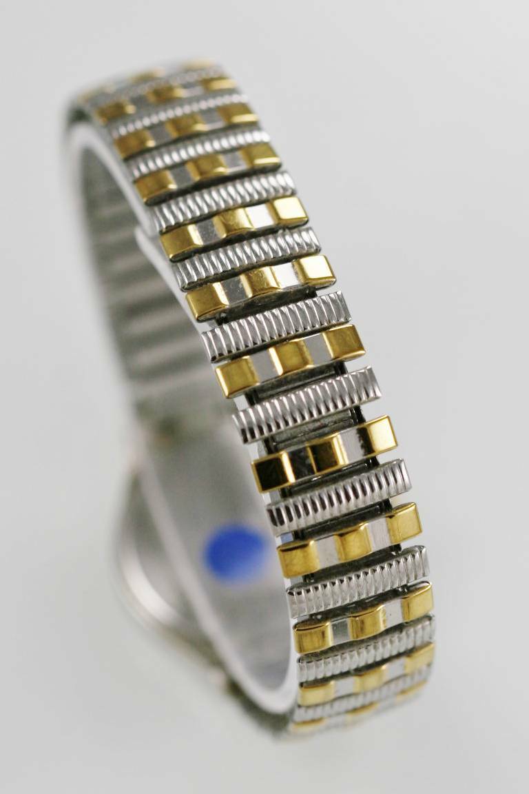 Caravelle Lady Quartz g/t water resistant w/date Caravelle Womens Watch White Stainless Gold Water Res  main image 2