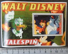 Malawi 2006 disney talespin donald duck cartoon children sheet optd surcharge