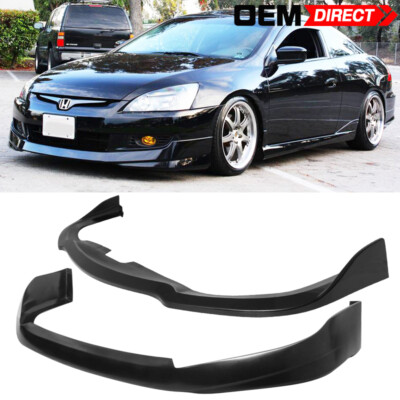 Fits 03-05 Honda Accord HFP Style Front Bumper Lip Spoiler + Splitter Chin Lip