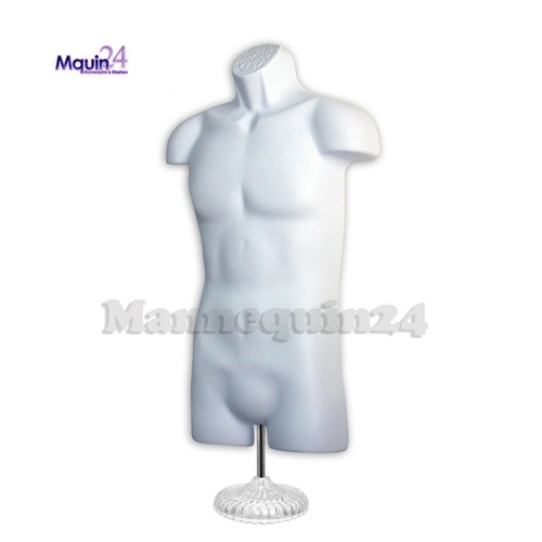 SET FORME ABITO BUSTO UOMO E BAMBINO + 1 SUPPORTO + 2 APPENDIABITI - MANICHINI BIANCHI - Foto 6 di 7