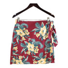 Vintage L.L. Bean Tropical Floral Print Side-tie Wrap Skirt Hawaiian Women's PS