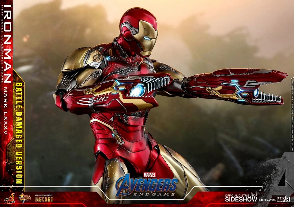 Hot Toys 1/6 Avengers Endgame Iron Man LXXXV Batalla Dañado-MMS543 D33-Sellado Foto 4 de 4