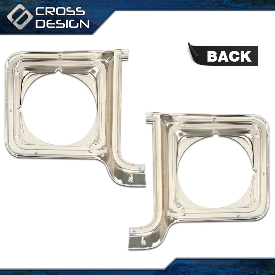 Bisel de ajuste de faros cromado plateado conductor pasajero apto para camioneta Blazer Jimmy Foto 4 de 4