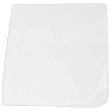 Plain 100% Cotton Unisex Extra Large Bandana - Pack of 3 White