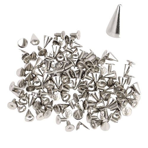354 Pcs Punk Spikes and Studs Kit 8 Sizes Metal Cone Spike Studs