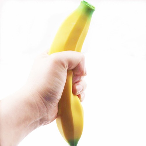 Realistic Banana Squeeze Toy Fruit Stretchy Fidget Sensory Toy Relieve Stress