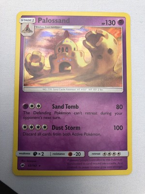 Pokemon Burning Shadows Palossand Holo rare!