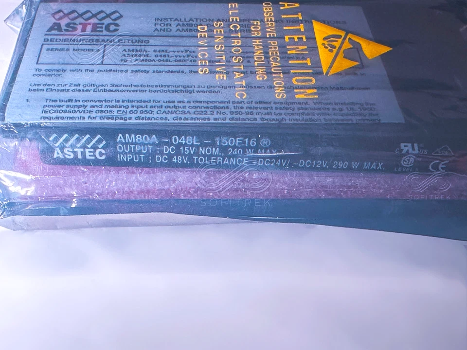 Модуль питания AM80A-048L-150F16 ASTEC 240 Вт вход 48 В 15 Вут 16 А преобразователь постоянного тока постоянного тока - Изображение 3 из 4