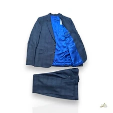 Paul Smith Tailored Fit Check Print Suit Size 44