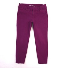 Old Navy Pixie Mid-Rise Maroon Pants Size 8  Measures 29x24  Winter Wine