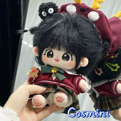 No Attributes Cute Girls 20cm Plush Doll Pillow Stuffed Dress up Toy Anime