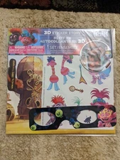 3D Effect Sticker Story Set Trolls World Tour Glasses 35 Stickers 3 Backgrounds