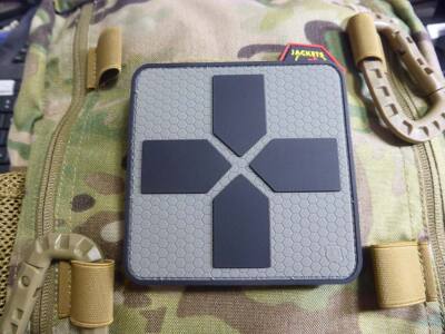 JTG Big RedCross Medic Patch, 100mm, steingrau olive  / JTG 3D Rubber Patch