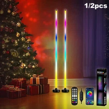 47"Corner LED Floor lamp Music Sync Bluetooth RGB for Room APP Remote Control